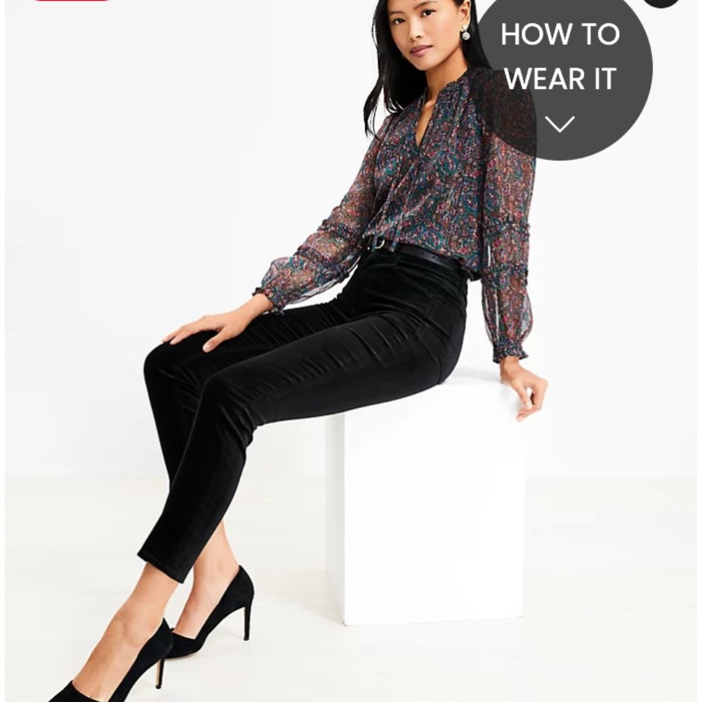 NWT Loft Skinny Velvet Pants